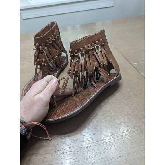 Sam Edelman Griffen Sandals women's size 6 black leather Bohemian Gladiator - Picture 5 of 9